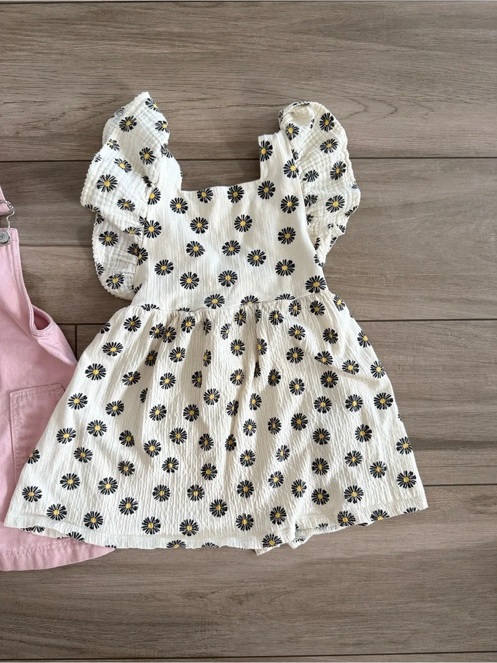 Toddler girl 3T Zara dress and pink baby gap Pink Denim Overall Dress